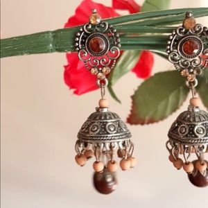 Jewelry - Tibetan silver Indian style jhumki earrings Jewelry - Tibetan silver Indian style jhumki earrings